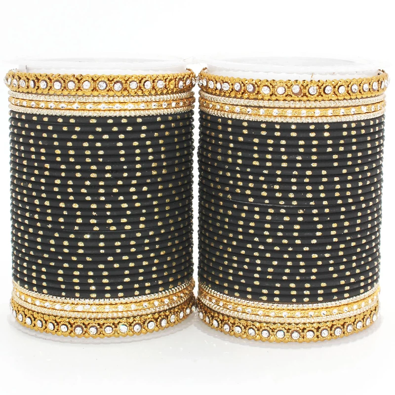 Traditional & Classic Fancy Bangle Set, Black (170444)-1.webp